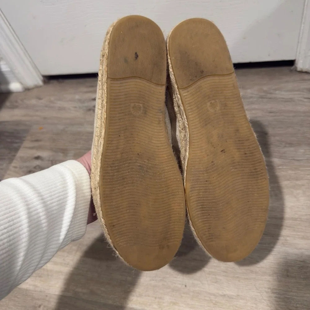 Soludos Limoncello‎ Smoking Espadrilles Women's Size 8.5 Lemon Linen Flats